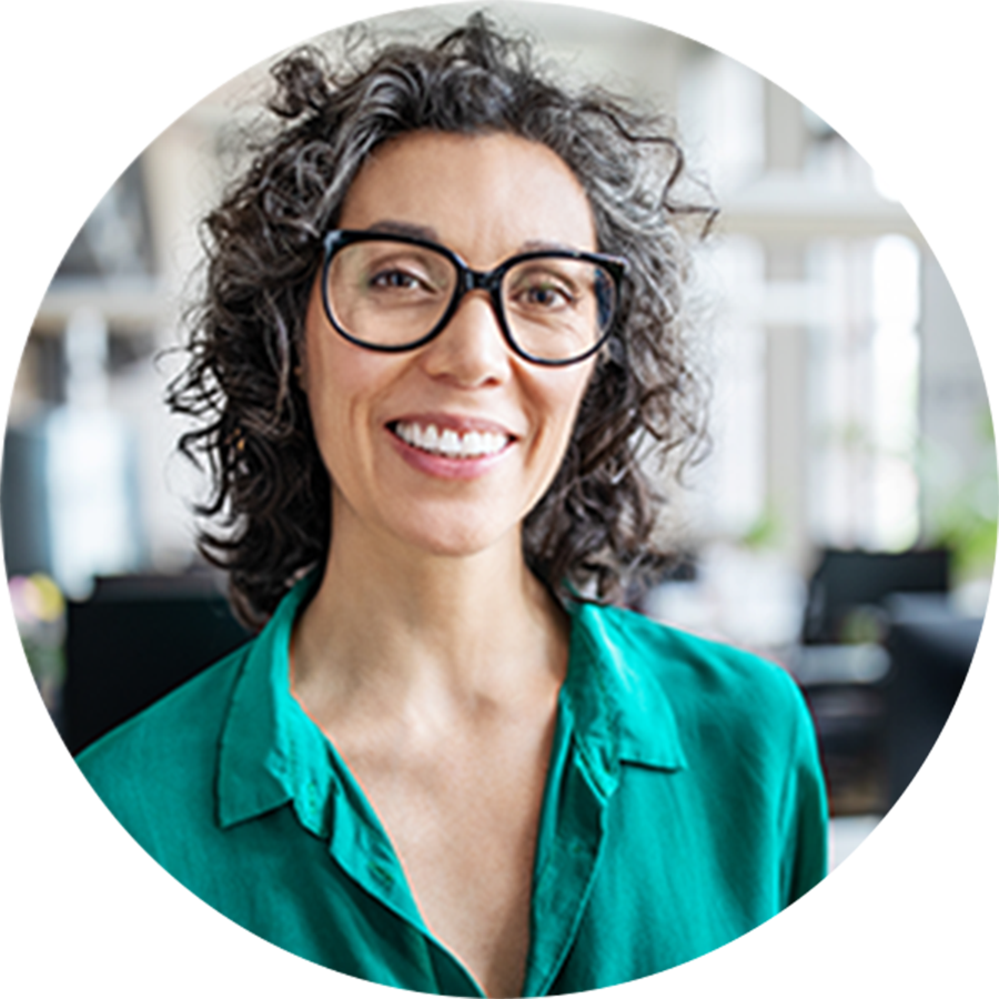 Business woman smiling