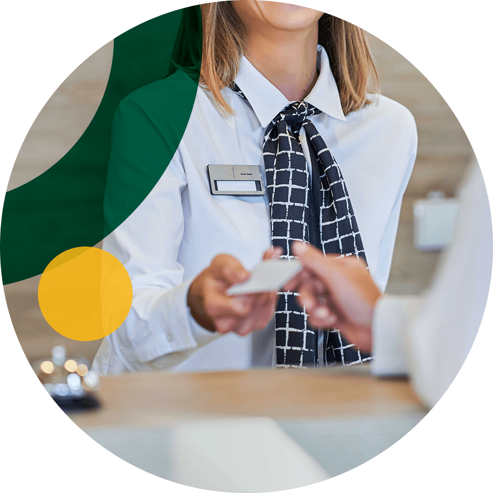 Business person using a credit card