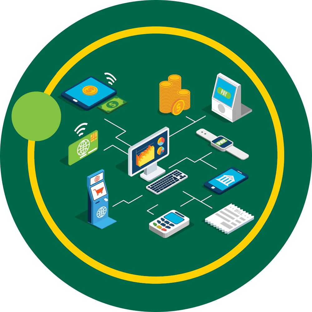 Diversified payment devices illustration