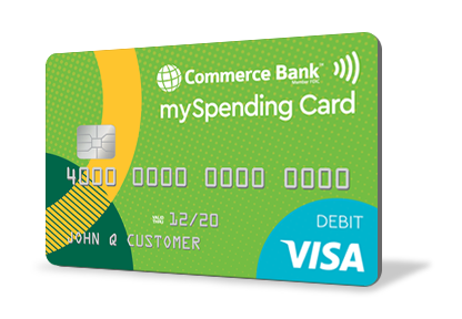 prepaid reloadable card myspending card® commerce bank prepaid reloadable card myspending