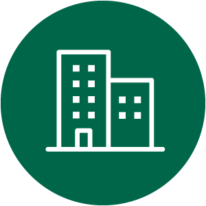 Buildings icon green