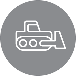 Bulldozer icon grey