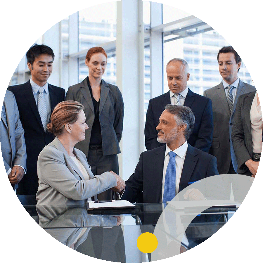 Business vendors shaking hands 