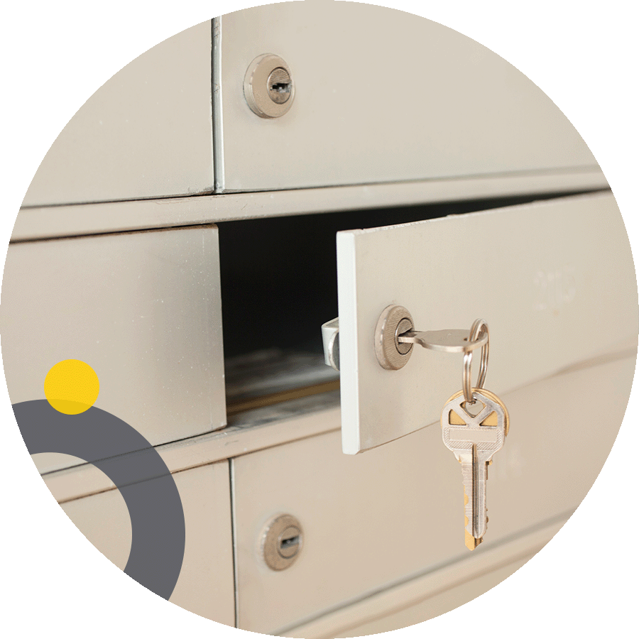 Open lockbox with a key