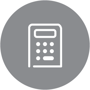 Calculator icon gray