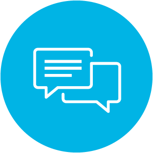 Message Bubbles icon blue