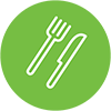 Fork and knife icon