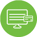 Computer with credit card icon